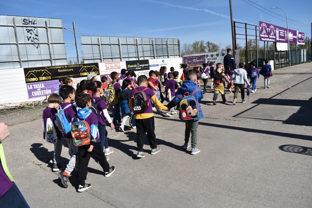 Imágenes de las visitas que varios grupos de escolares de la ciudad realizaron al estadio Pedro Escartín los pasados meses de marzo y abril.