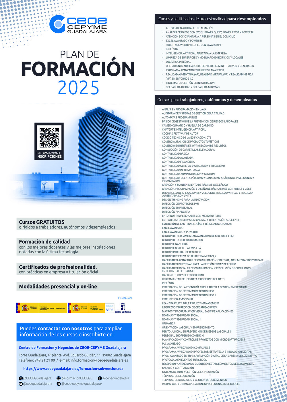 Cartel de formación distribuido por Ceoe-Cepyme.