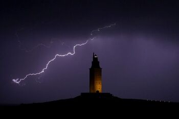 Galicia registra casi 6.000 rayos caídos en menos de 12 horas