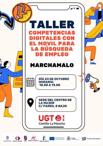 UGT dará en Marchamalo taller para buscar empleo por el móvil