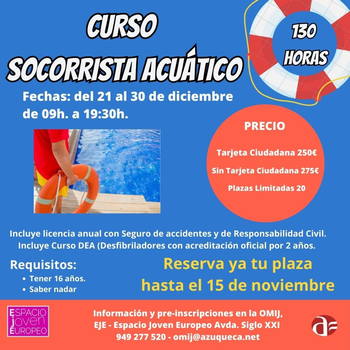 Azuqueca abre inscripción en el curso de socorrista acuático