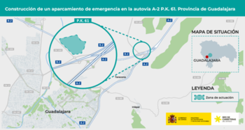 Transportes aprueba un aparcamiento de emergencia en la A-2