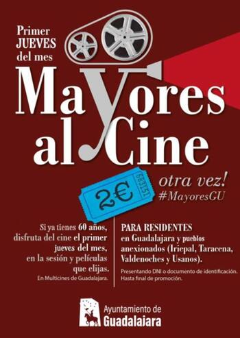 Los mayores de Guadalajara inician el año con cine a 2 euros