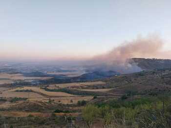 Aún en fase de extinción el incendio declarado en Taracena