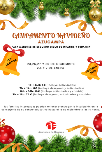 Azuqueca abre inscripción al campamento municipal de Navidad