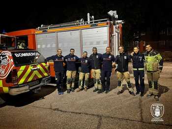 Parten para Valencia ocho bomberos del Ayuntamiento capitalino