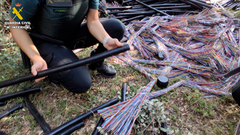 Otros dos detenidos por robar una tonelada de cable telefónico