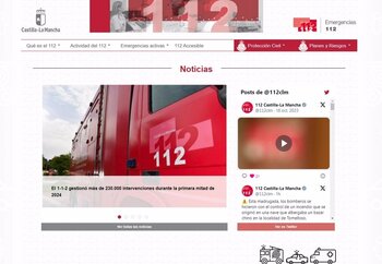 Aumentan en 8.700 las visitas a la página web del 112 CLM