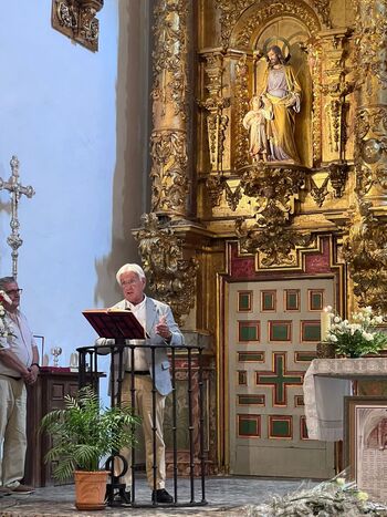 Recuperado el retablo de la iglesia de Romancos con el Leader